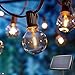 Solar Lichterkette Aussen ,OxyLED 10.35m 30+2 LED Lichterkette Weihnachtsbaum, IP65 Wasserdicht Lichterkette Garten Birnen E12 2500K Beleuchtung für Innen und Außen Deko Weihnachten Garten