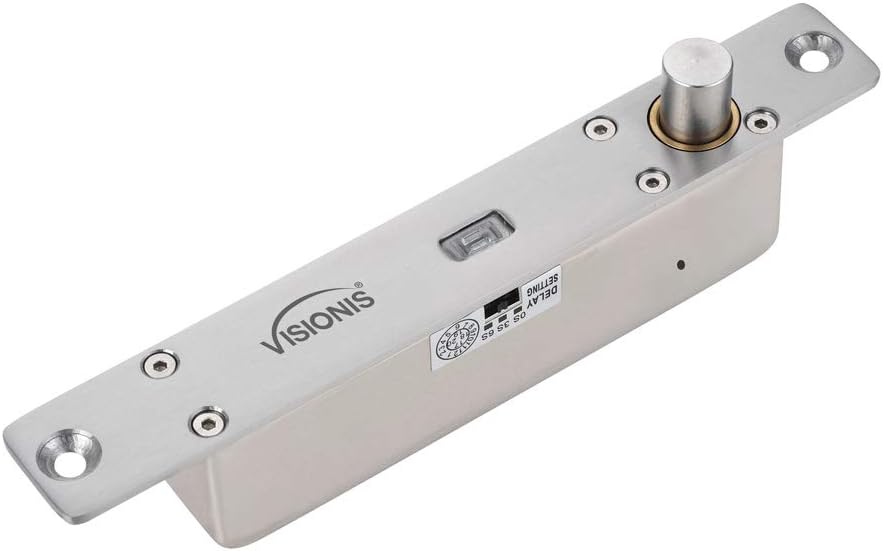 Visionis VS-DP102-FSE-LED Electric Drop Bolt Lock 2,600Lbs with LED and Time Delay Fail Secure Normally Open Dead Bolt