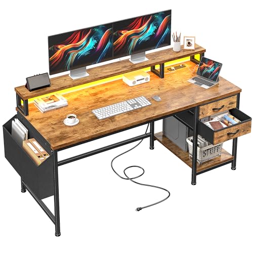 Image of DurayLoly 48 inch Small Gaming Desk with Remote Control RGB Light for Teen Gamer,10m Full-Color Strip with Wireless Remote,20 Dynamic & 20 Lighting Modes, Effortless Control to Level Up Your Gaming Vibe