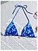 Milumia Floral Halter String Triangle Bikini Top for Women Bathing Suit Swim Top Royal Blue Medium
