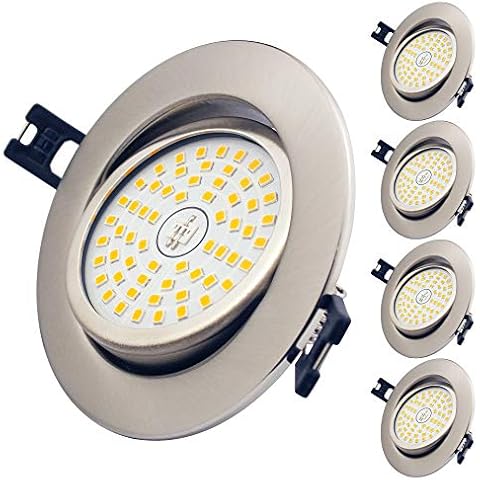 WRKEY Foco Empotrable Techo IP44, 9W Blanco Cálido, Ultra plano Cover