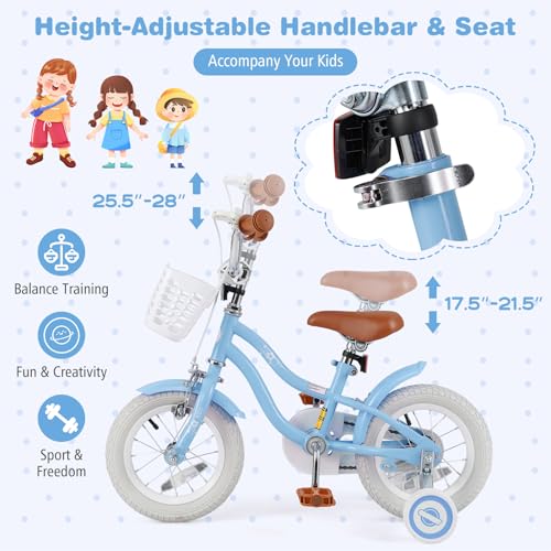 Image of BABY JOY Kids Bike, 12 14 16 18 20 Inch Boys Girls Bike w /Removable Basket