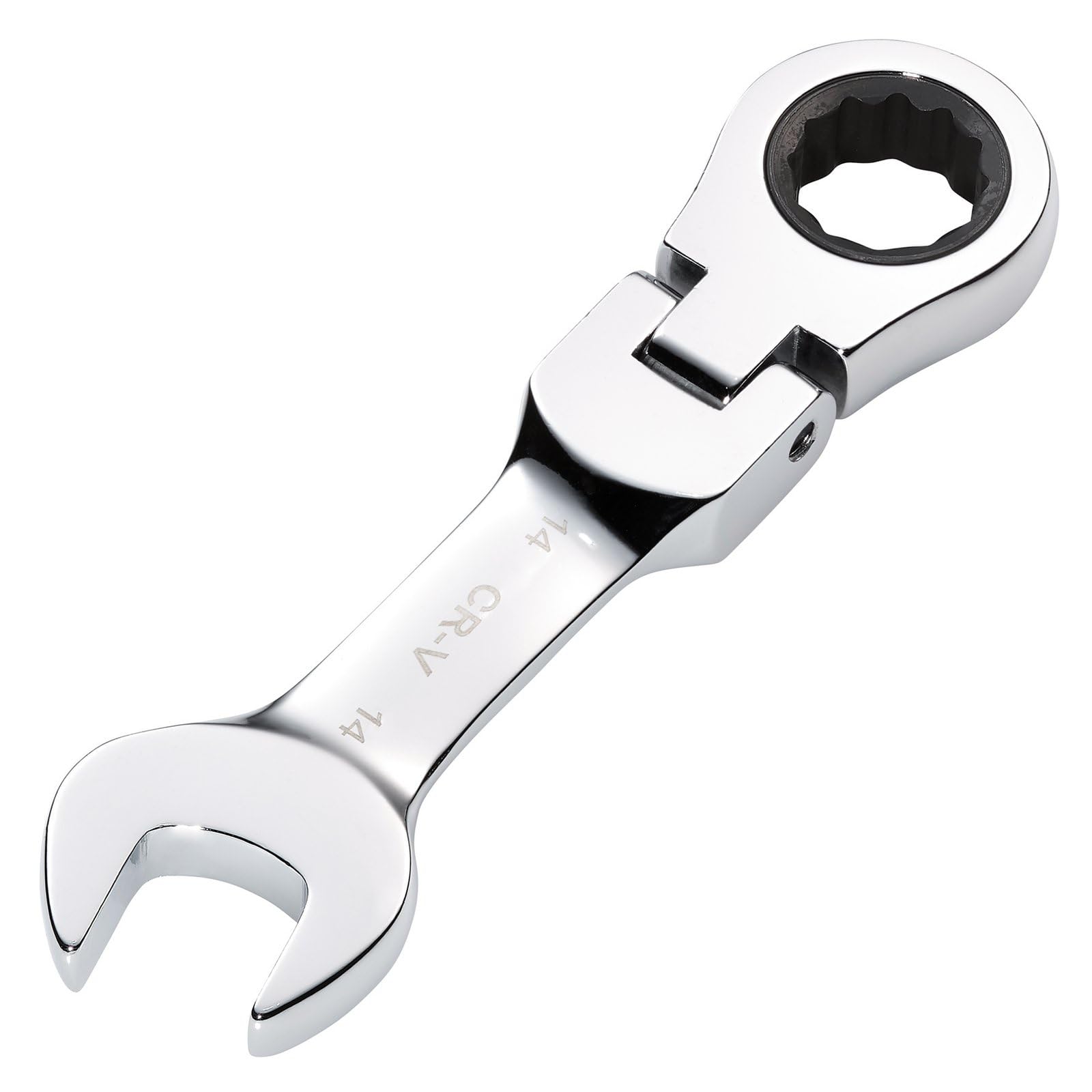 Draper Hi-Torq Stubby Flexible Head Ratchet Combination Spanner 14mm