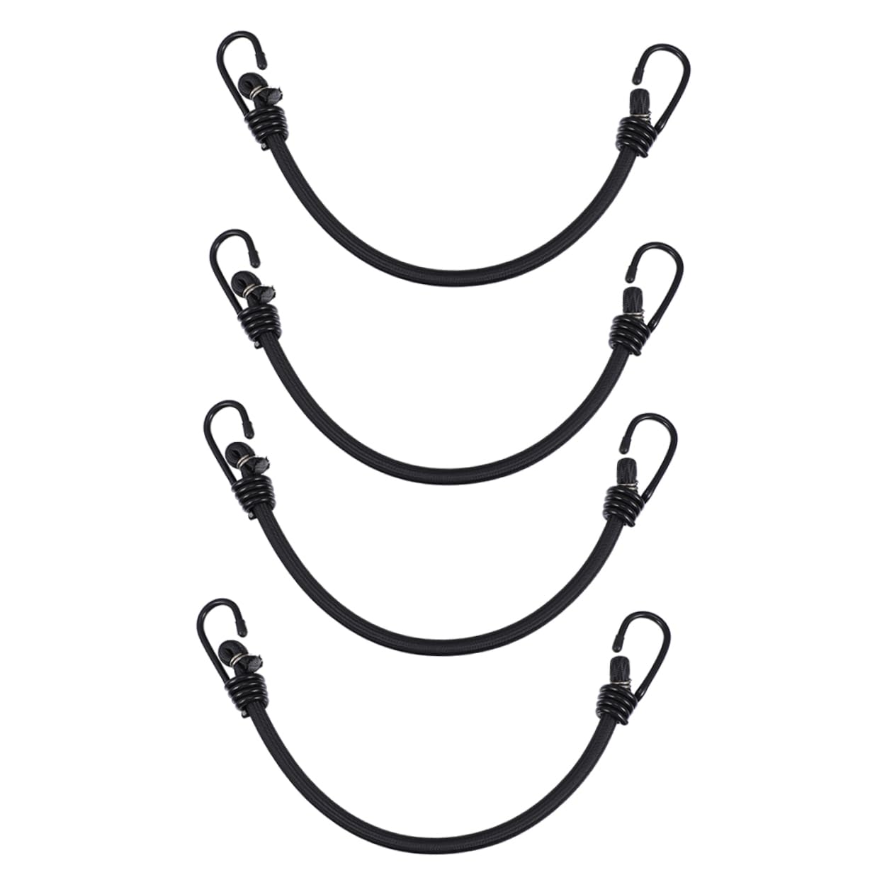 LIFKOME 4pezzi Cordine Elastica Gancio Corda Elastica Resistenti per Fissaggio Tende Legare Bagagli Utilizzo all Aperto Facile da Trasportare e Riporre