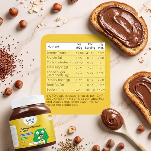 Image of Little Joys Chocolate Spread | No Refined Sugar, No Palm Oil, No Preservatives | Sweetened with Jaggery | Rich Hazelnut, Cocoa | 300g