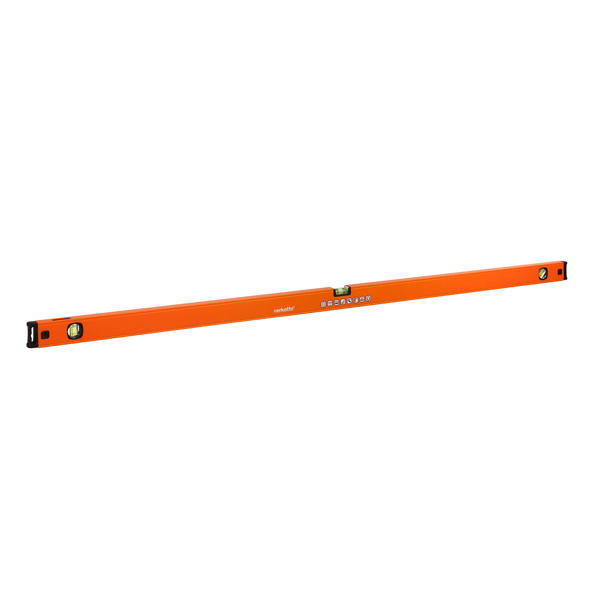MIVOS - Livella a bolla in alluminio 150 cm con funzione specchio - 3 livelle precise - Livella a bolla con maggiore precisione di misurazione e profilo ergonomico in alluminio