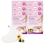 Epielle Moisturizing Foot Mask 6 Pairs, Deep Moisturizing Socks for Dry, Cracked Feet, Self Care Gifts for Women, Spa Kit, Stocking Stuffers, Thanksgiving Essentials
