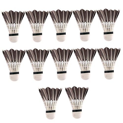 SKISUNO 12pcs Badminton Rackets Birdies Dark Night Shuttlecocks Badminton Balls for Training High Stability Shuttlecocks Sports