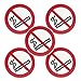 Pegatina Poliéster 3M Prohibido Fumar (Pack 5 unidades)
