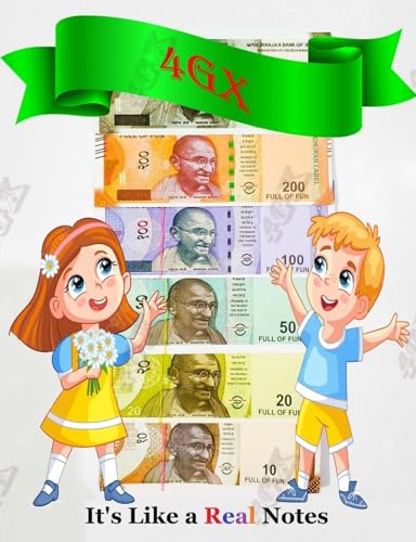 Image of Kids Learning Money Toy Set for Early Education, Currency Notes Pretend Play Kit, Counting & Money Skills Educational Toy for Boys & Girls, Creativity & Math Learning Activity Game Set (11x6)