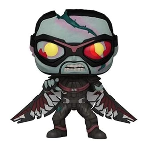 Funko Pop Marvel: What If? - Zombie Falcon, Multicolor, Standard, (57377)