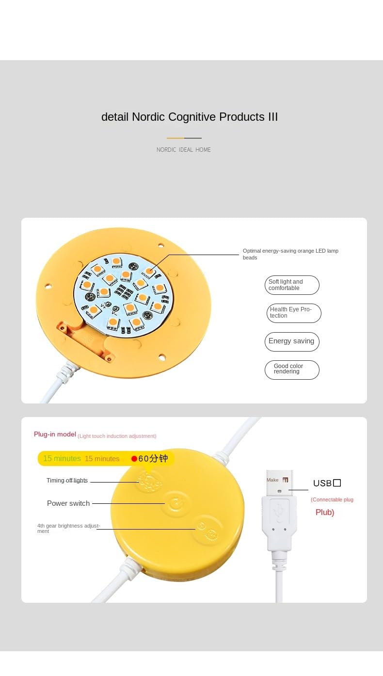 Luz nocturna recargable con cara sonriente - SleeppingCute lámpara de pie para niños, luz de estado de ánimo ajustable tricolor