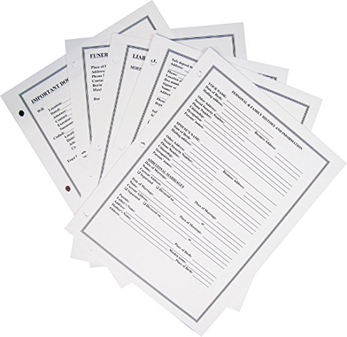 Blue 1.5" Estate Planning Portfolio, Binder, 18 Position Tabs And Fillable Personal Data Sheets #TOP2