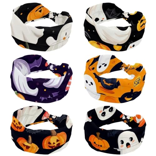 Turban élastique et bandeau large antidérapant femme pour entraînement, yoga et Halloween