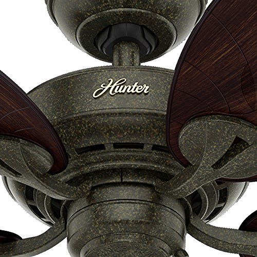 Hunter Fan Company Hunter 54098 Tropical/British Colonial 54``Ceiling Fan From Bayview Collection In Bronze/Dark Finish, Provencal Gold #TOP5