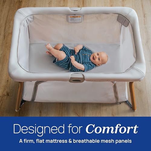 Image of Chicco Alfa Lite Nest Lightweight Travel Playard with Zip-On Bassinet, Portable Baby Crib & Play Yard, Easy Setup, Waterproof Mattress, Includes Carry Bag, Serene /Beige
