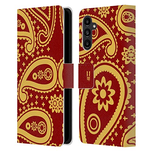 Étui en Cuir Samsung Galaxy A13 5G Head Case Designs Rouge Cachemires aux Finitions Durables