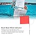 QANYEGN Wind Indicator Flag, Monotypes Marine Mast Flag Wind Indicator, Stainless Steel Red Boat Flag for Sailboat Yacht(185 * 135mm(7972SM))