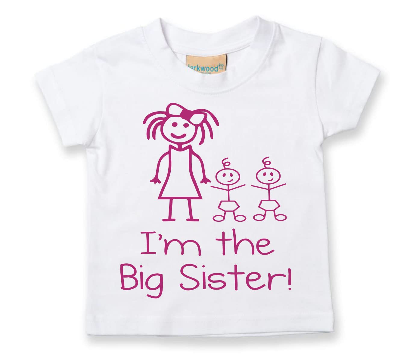 60 Second Makeover Limited I'm The Big Sister Twins Tshirt White Kids Tshirt