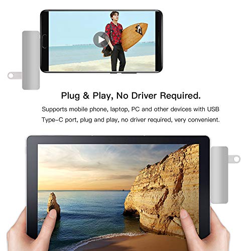 Andoer Adaptador de conversor 5IN1 USB-C multi-porta para USB 3.0 Type-C Leitor de cartão SD TF Plug