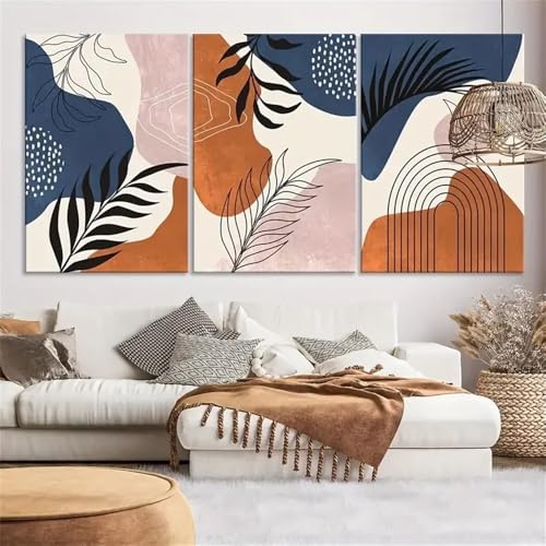 Art mural boho abstrait pour réveiller un mur blanc sans effort