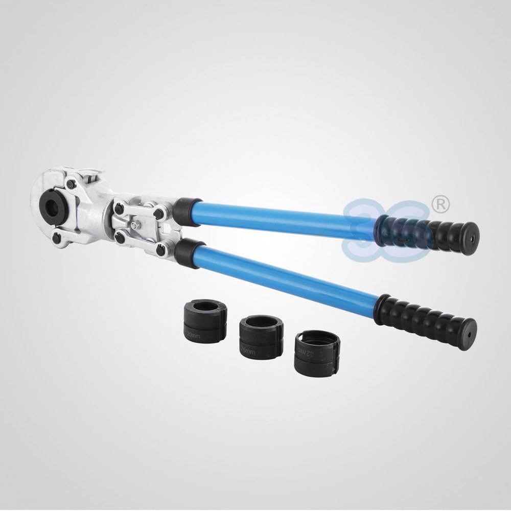 3S SuperSamaStore Prensadora manual para tubo multicapa diám. 16, 20, 26, 32 mm, pinza crimpadora para prensar tubos y conectar empalmes con tubo, pinza prensadora profesional