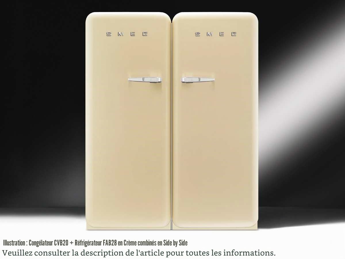 Smeg CVB20RP1 Congélateur vertical 170 L 20 kg/24h SN-ST, A+, Crème