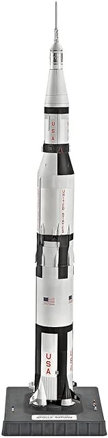 Revell 80-4909 1:144 Apollo Saturn V Plastic Model Kit, 77.5 cm length