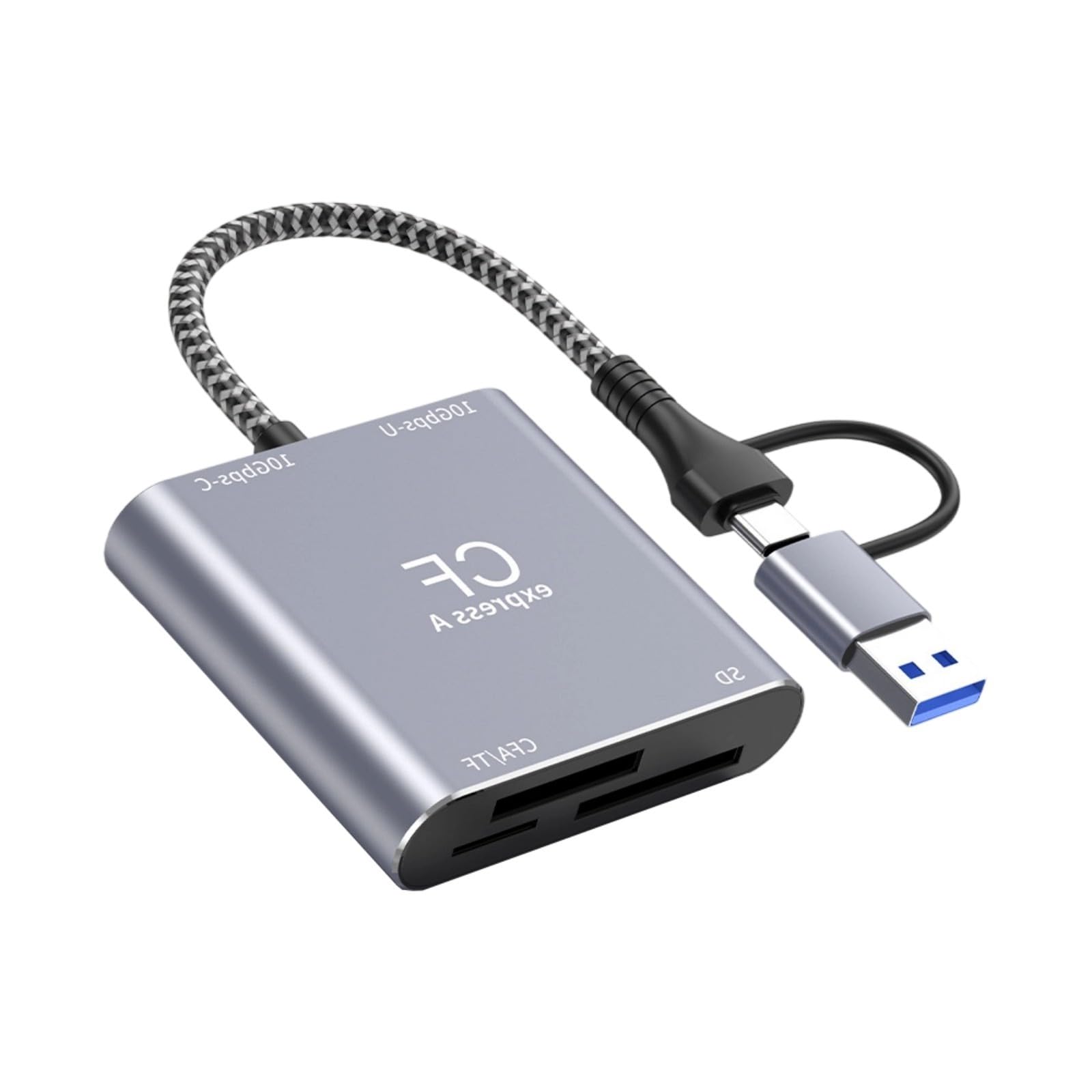 Lettore di schede professionale USB 3.2 Gen 2 CFE Tipo B Trasferimento Dati di Archiviazione Fotografia Adattatore per Laptop Tablet Lettore di schede in alluminio