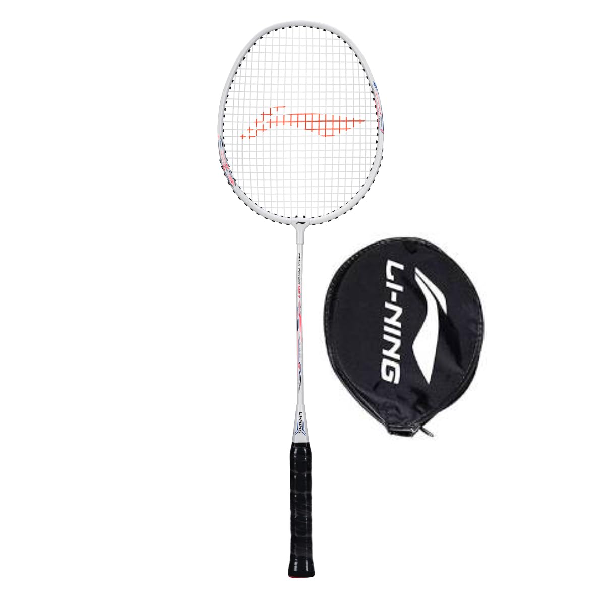 Li-Ning Mega Power 7 Aluminium Strung Badminton Racket with Full Racket Cover (Blue/Orange) | For Beginners | 95 grams | Maximum String Tension - 24lbs (B08Q441D96) Amazon Price History, Amazon Price Tracker