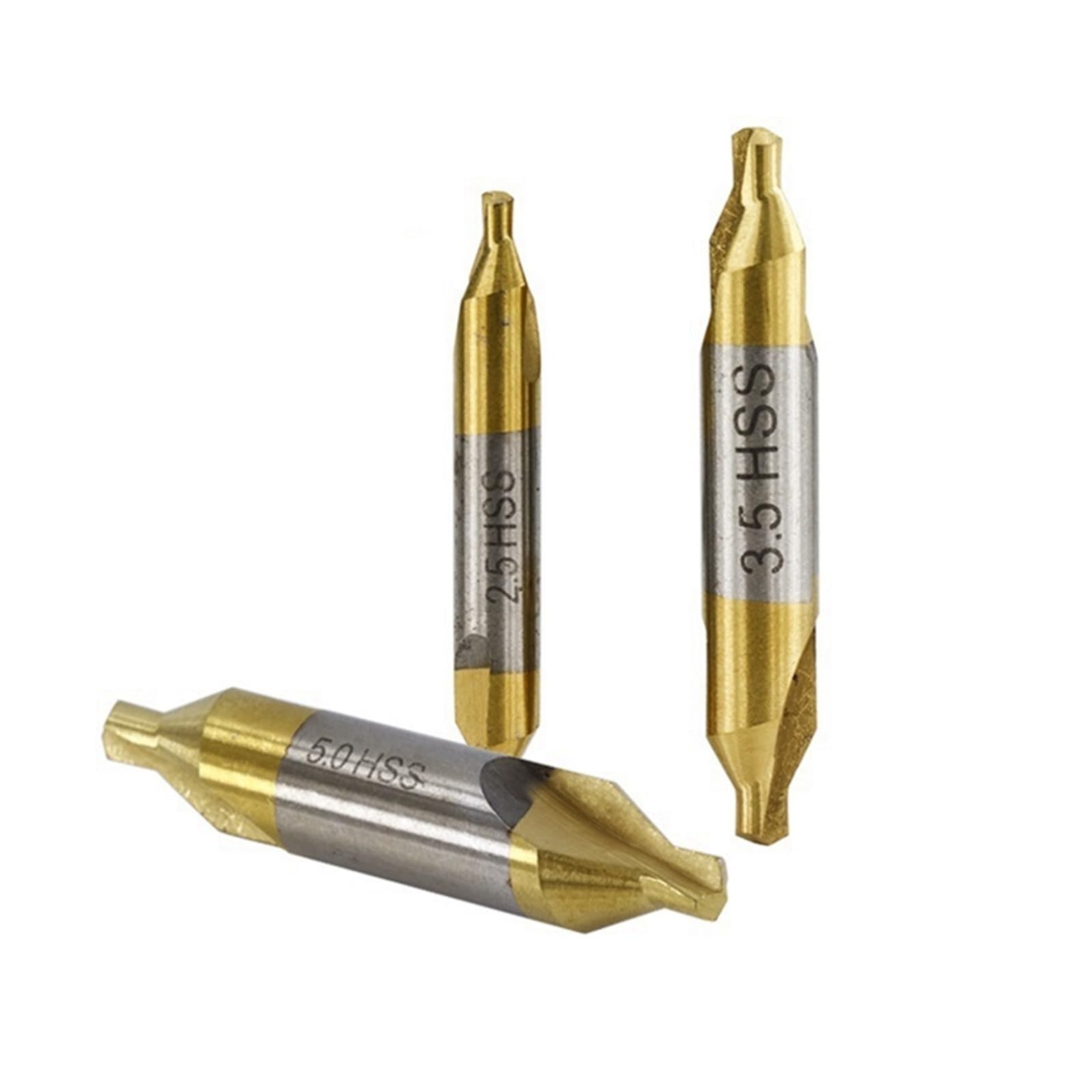 Forets centraux Jeu de 7 forets centraux en acier rapide (1,0 mm, 1,5 mm, 2,0 mm, 3,5 mm, 4,0 mm, 5,0 mm) for le traitement des métaux au tour, durables et faciles à installer