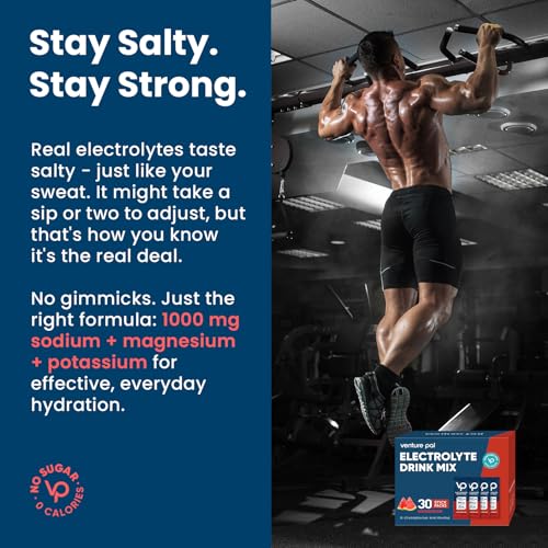 Image of Venture Pal High Sodium Sugar Free Electrolytes Powder Packet, 16 Sticks