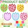 DoubleFill 48 Pcs Spring Tulip Suncatchers Craft Kits DIY Stained Glass Effect Tissue Paper Kits Bulk for Home Window Decor Ornament Party Art Activities #2