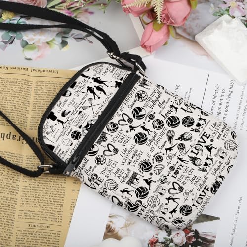 VAMSII Volleyball Lover Gift Volleyball Theme Crossbody Bag Volleyball Mom Travel Bag Volleyball Player Gift Volleyball Merch3