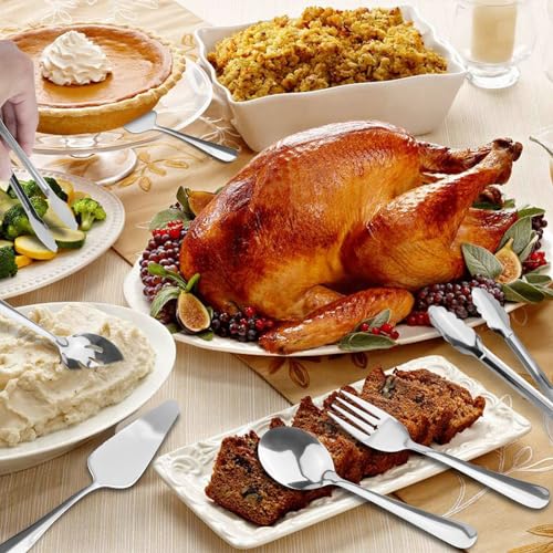 Xevom SERVING UTENSILS Xevom 6-Piece Stainless Steel Serving Utensil Set thumb #5