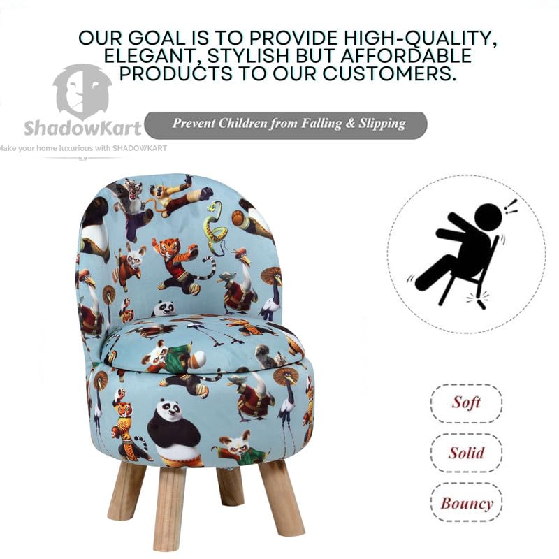 Image of Ottoman Kids pouffe Stool for Small Baby Chair Study Stool for Kids Playing Products Little Baby Dining Chair for Feeding Kids Cartoon Bedroom Chair,14x14x26 Inch, Single Chair