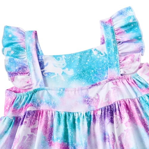 Image of Vieille Toddler Girls Summer Dress Ruffle Casual Beach Sundress 2-8 Years