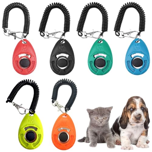 BASTOUR 6 Piezas Clicker para Adiestramiento Perro, Dog Training...