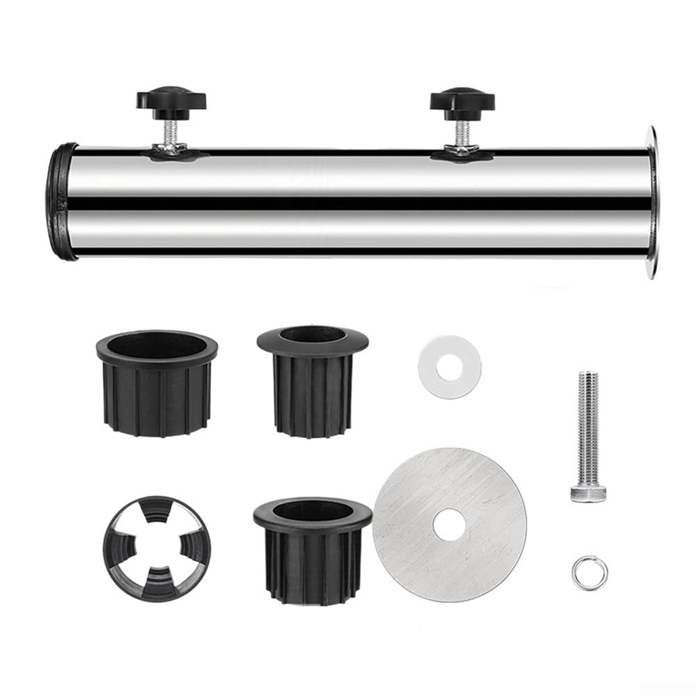 Rękaw podtrzymujący parasol ze stali nierdzewnej do parasoli tarasowych na zewnątrz, 30 cm, odporny na warunki atmosferyczne, adapter bazowy z poduszką uszczelniającą dla zwiększonej stabilności i