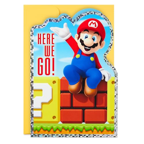 Hallmark Nintendo Super Mario Bros. Birthday Card (New Level of Fun) for Kids Teens Gamers