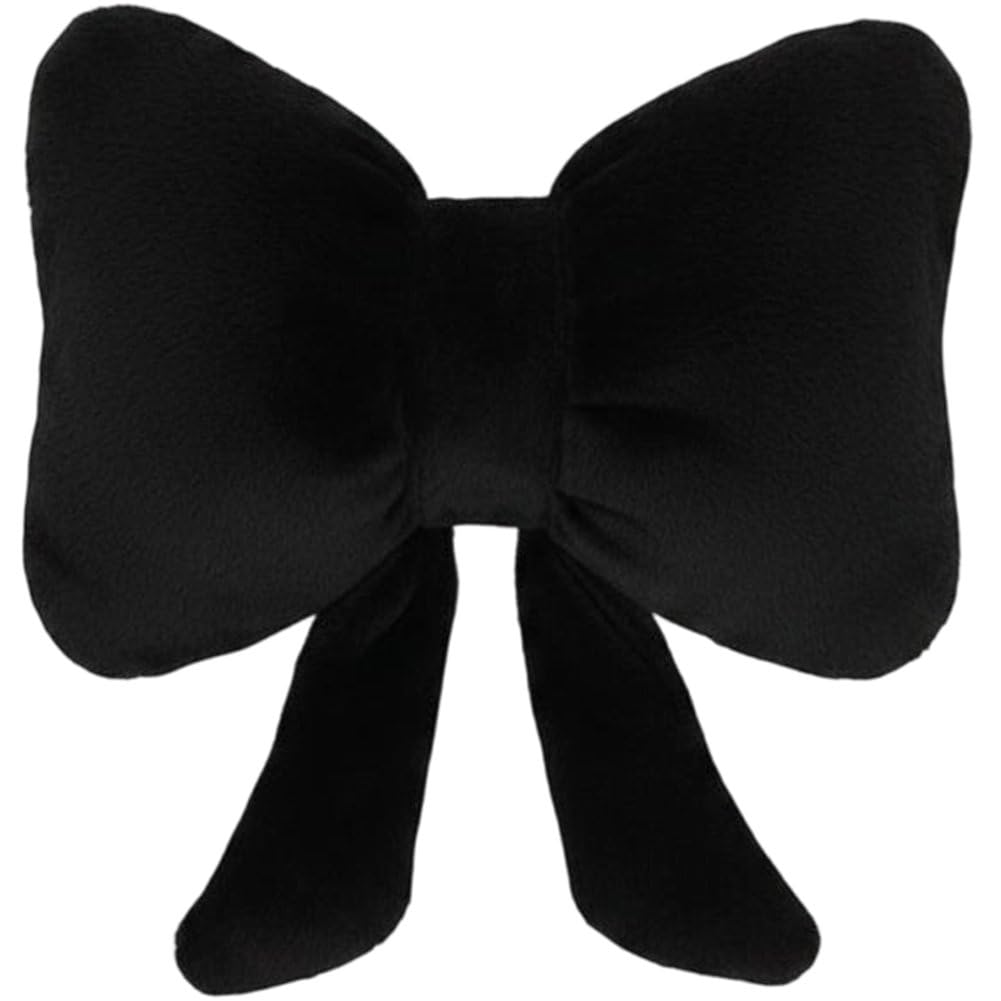 Caeanhi Bow Pillow Soft Plush Bowknot Cushion Lumbar Back Support Back Decorative Pillows for Car Seat Office Sofa Bedroom