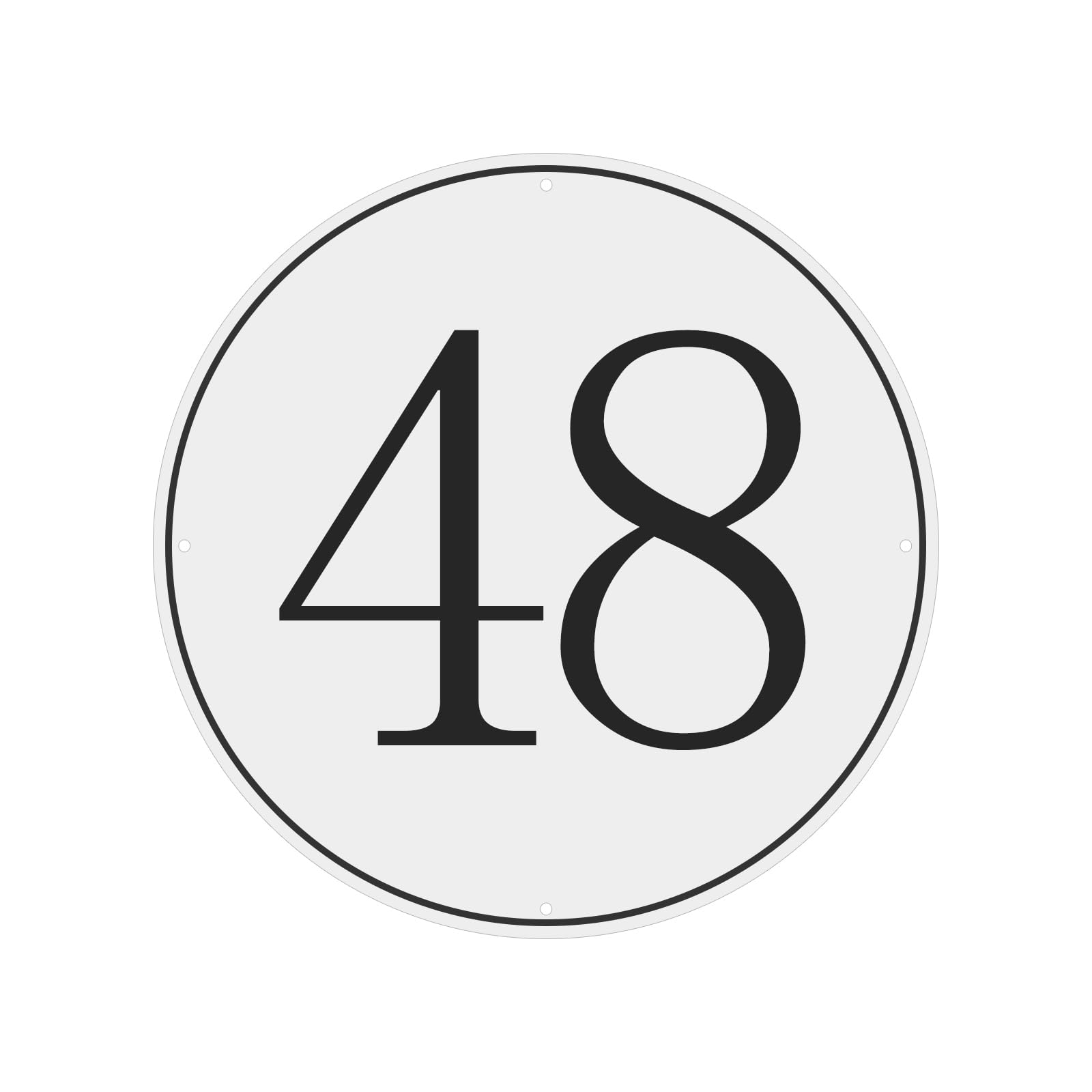 PATIKIL Large Metal Number Sign, 12" Diameter Aluminum Number 48 Sign Plate Area Marker Parking Weather-Resistant Signs for Indoor Outdoor Use