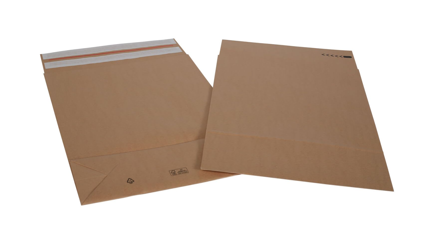 200x E-Commerce-Mailer Versandtüte Versandbeutel 350 x 450 x 120 mm A3 Selbstklebestreifen + Retourenstreifen 120g/qm Braun Faltentasche Versandtasche Umschlag