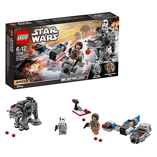 Lego Sa (FR) 75195 Star Wars - Jeu de construction - Microfighter Ski Speeder vs. Quadripode du Premier Ordre