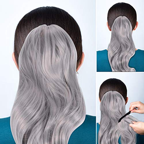 PIXNOR Clipe de Extensão de Rabo de Cavalo Rabo de Cavalo Longo Garra Rabo de Cavalo Ondulado Cabelo