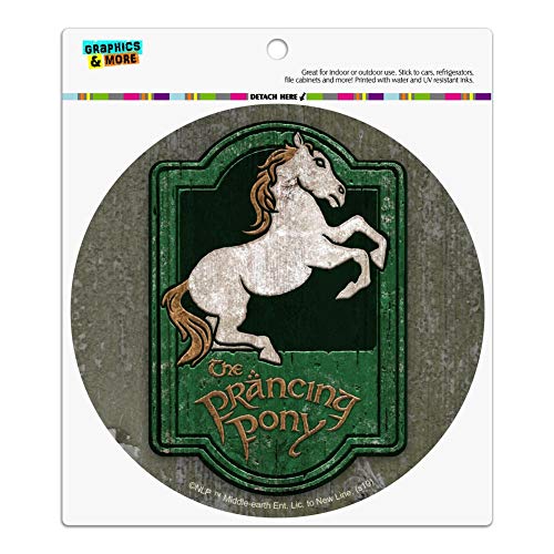 The Lord of The Rings The Prancing Pony Automotive Car Refrigerator Locker Vinyl Circle Magnet