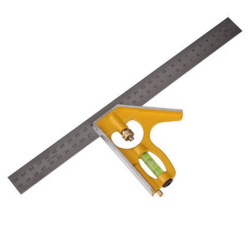 JSEIAJB 300mm Multifunctional Combination Square Stainless Steel Protractor Multi-Function Measuring Tool Professional Measuring Tools(E)