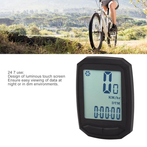 Computador de Bicicleta Com Tela Sensível Ao Toque, Velocímetro Luminoso para Ciclismo, Sem Fio para