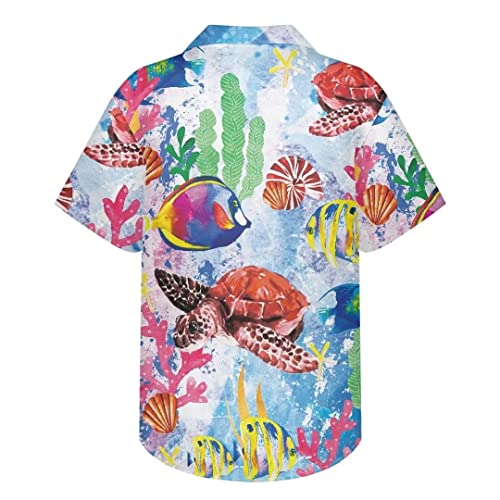 Hawaiian Shirt for Men Beach Outfits Button Up Rave Top2