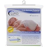 Luna Premium Hypoallergenic Waterproof Crib Mattress Protector - Phthalate Free - Made In The USA